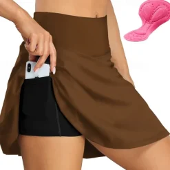 Women's Cycling Skort Skirt Bike Skirt Bottoms Race Fit Mountain Bike MTB Road Bike Cycling Sports Gradient 3D Pad Cycling Breathable Quick Dry Navy Black Spandex Clothing Apparel Bike Wear