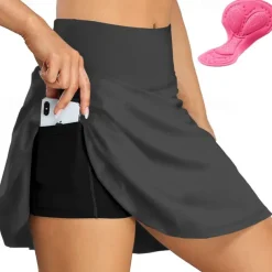 Women's Cycling Skort Skirt Bike Skirt Bottoms Race Fit Mountain Bike MTB Road Bike Cycling Sports Gradient 3D Pad Cycling Breathable Quick Dry Navy Black Spandex Clothing Apparel Bike Wear