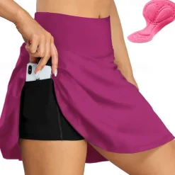 Women's Cycling Skort Skirt Bike Skirt Bottoms Race Fit Mountain Bike MTB Road Bike Cycling Sports Gradient 3D Pad Cycling Breathable Quick Dry Navy Black Spandex Clothing Apparel Bike Wear