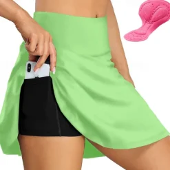 Women's Cycling Skort Skirt Bike Skirt Bottoms Race Fit Mountain Bike MTB Road Bike Cycling Sports Gradient 3D Pad Cycling Breathable Quick Dry Navy Black Spandex Clothing Apparel Bike Wear