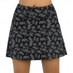 Women's Cycling Skort Skirt Bike Skirt Bottoms Mountain Bike MTB Road Bike Cycling Sports Floral Botanical 3D Pad Cycling Breathable Quick Dry Black Red Spandex Clothing Apparel Bike Wear