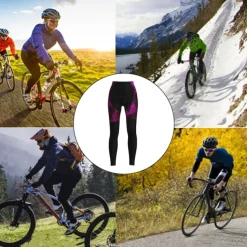 Women's Cycling Tights Bike Pants Tights Mountain Bike MTB Road Bike Cycling Sports Graphic Thermal Warm 3D Pad Warm Breathable Yellow Red Clothing Apparel Bike Wear