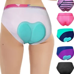 Women's Cycling Underwear Bike Underwear Shorts Padded Shorts / Chamois Mountain Bike MTB Road Bike Cycling Sports Patchwork 3D Pad Breathable Quick Dry Moisture Wicking Violet Dark Pink Spandex