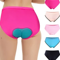 Women's Cycling Underwear Bike Underwear Shorts Padded Shorts / Chamois Mountain Bike MTB Road Bike Cycling Sports 3D Pad Breathable Quick Dry Moisture Wicking Dark Pink Black Spandex