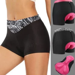 Women's Cycling Underwear Cycling Padded Shorts Summer Polyester Bike Underwear Shorts Padded Shorts / Chamois 3D Pad Quick Dry Moisture Wicking Sports Patchwork Black / Pink / Black+White Mountain