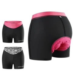 Women's Cycling Underwear Cycling Padded Shorts Summer Polyester Bike Underwear Shorts Padded Shorts / Chamois 3D Pad Quick Dry Moisture Wicking Sports Patchwork Black / Pink / Black+White Mountain