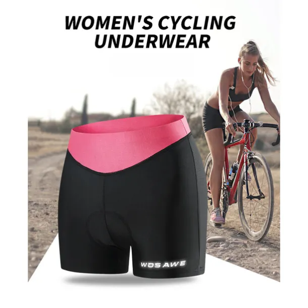 Women's Cycling Underwear Cycling Padded Shorts Summer Polyester Bike Underwear Shorts Padded Shorts / Chamois 3D Pad Quick Dry Moisture Wicking Sports Patchwork Black / Pink / Black+White Mountain