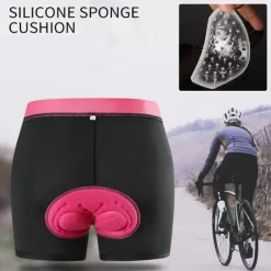 Women's Cycling Underwear Cycling Padded Shorts Summer Polyester Bike Underwear Shorts Padded Shorts / Chamois 3D Pad Quick Dry Moisture Wicking Sports Patchwork Black / Pink / Black+White Mountain