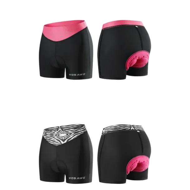 Women's Cycling Underwear Cycling Padded Shorts Summer Polyester Bike Underwear Shorts Padded Shorts / Chamois 3D Pad Quick Dry Moisture Wicking Sports Patchwork Black / Pink / Black+White Mountain