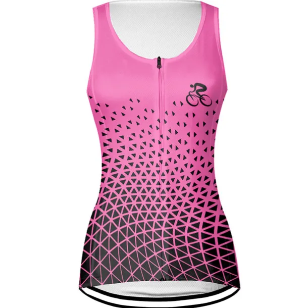 Women's Cycling Vest Cycling Jersey Graphic Geometic Sleeveless Bike Vest / Gilet Jersey Top with 3 Rear Pockets Mountain Bike MTB Road Bike Cycling Quick Dry Back Pocket Moisture Wicking Breathable