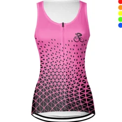 Women's Cycling Vest Cycling Jersey Graphic Geometic Sleeveless Bike Vest / Gilet Jersey Top with 3 Rear Pockets Mountain Bike MTB Road Bike Cycling Quick Dry Back Pocket Moisture Wicking Breathable