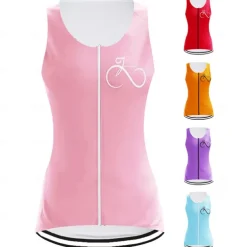 Women's Cycling Vest Cycling Jersey Graphic Funny Sleeveless Bike Jersey Top with 3 Rear Pockets Mountain Bike MTB Road Bike Cycling Quick Dry Reflective Strips Moisture Wicking Breathable Sports