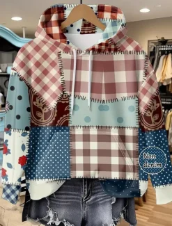 Women's 3D Print Pullover Hoodie Sweatshirt Graphic Halloween Casual Long Sleeve Hooded Regular Tops Party Evening Wear Street Dailywear Patchwork Khaki Spring Fall Winter