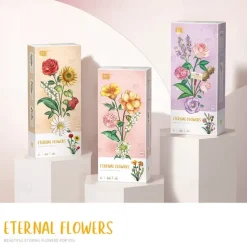 Women's Day Gifts 2023 Romantic Roses Flowers Sunflowers Daffodils Gardens House Building Blocks Classic Model Mini Bricks Sets Kids Kits Valentine's Day for Girls Mother's Day Gifts for MoM