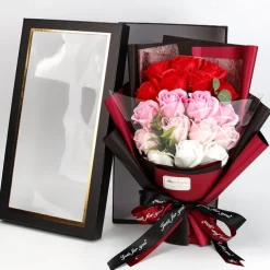 Women's Day Gifts 18 Rose Soap Bouquet Gift Box Qixi Valentine's Day Gift Women's Day Mother's Day Gifts for Girls Mother's Day Gifts for MoM