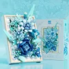 Women's Day Gifts Creative 3D Rose Bundle Eternal Flower Frames Building Blocks DIY Desktop Decoration Puzzle Toys For Childre Girls Holiday Gifts Mother's Day Gifts for MoM