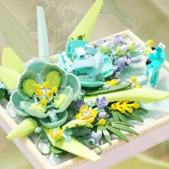 Women's Day Gifts Creative 3D Rose Bundle Eternal Flower Frames Building Blocks DIY Desktop Decoration Puzzle Toys For Childre Girls Holiday Gifts Mother's Day Gifts for MoM