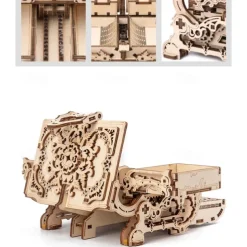 Women's Day Gifts 3D Wooden Puzzle Antique Jewel Box Music Box Kit DIY Home Decoration Laser-Cut Mechanical Model Mother's Day Stunning Gifts for Adults Mother's Day Gifts for MoM