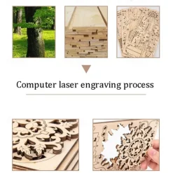 Women's Day Gifts 3D Wooden Puzzle Antique Jewel Box Music Box Kit DIY Home Decoration Laser-Cut Mechanical Model Mother's Day Stunning Gifts for Adults Mother's Day Gifts for MoM