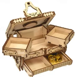 Women's Day Gifts 3D Wooden Puzzle Antique Jewel Box Music Box Kit DIY Home Decoration Laser-Cut Mechanical Model Mother's Day Stunning Gifts for Adults Mother's Day Gifts for MoM