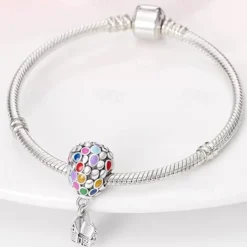 Women's Day Gifts Pandora Emperor 925 White Copper Plated Silver Rose Gold Pendant Diy Enamel Multi Color Drip Glue Hot Air Balloon Pan Family Beads Mother's Day Mother's Day Gifts for MoM