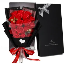 Women's Day Gifts Simulated Flowers Rose Soap Bouquet 18 Gift Boxes Women's Day Mother's Day Gifts for GirlsValentine's Day Gifts Mother's Day Gifts for MoM