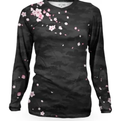 Women's Downhill Jersey Long Sleeve Mountain Bike MTB Road Bike Cycling Black Pink Blue Camo / Camouflage Bike Breathable Quick Dry Sports Camo / Camouflage Clothing Apparel