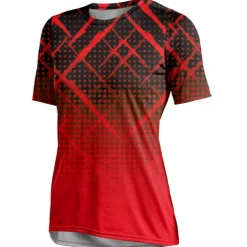 Women's Downhill Jersey Short Sleeve Yellow Pink Red Graphic Bike Breathable Quick Dry Sports Graphic Geometic Clothing Apparel