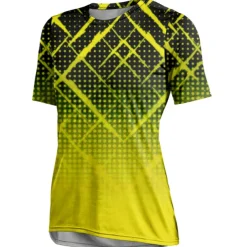 Women's Downhill Jersey Short Sleeve Yellow Pink Red Graphic Bike Breathable Quick Dry Sports Graphic Geometic Clothing Apparel