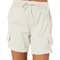 Women's Drawstring Elastic Waist Ripstop Breathable Quick Dry Light Blue Dark Khaki grey blue turmeric Summer Spring