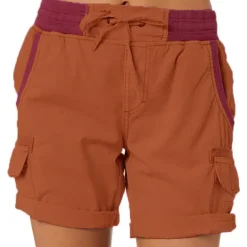 Women's Drawstring Elastic Waist Ripstop Breathable Quick Dry Light Blue Dark Khaki grey blue turmeric Summer Spring