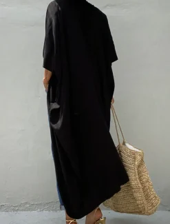 Women's Dressy Dusters Dressy Jackets Vacation Outdoor clothing Holiday Summer Spring Fall Coat Regular Fit Comfy Outdoor Swimming Sports Vacation Holiday Modern Jacket Pure Color Lace up Pleated