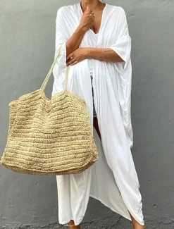 Women's Dressy Dusters Dressy Jackets Vacation Outdoor clothing Holiday Summer Spring Fall Coat Regular Fit Comfy Outdoor Swimming Sports Vacation Holiday Modern Jacket Pure Color Lace up Pleated