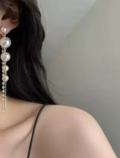 Women's Drop Earrings Earrings Classic Blessed Imitation Pearl Earrings Jewelry Gold For Wedding Christmas Daily Prom Festival