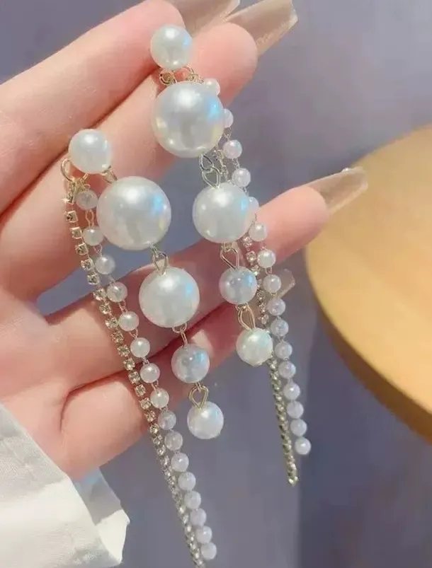 Women's Drop Earrings Earrings Classic Blessed Imitation Pearl Earrings Jewelry Gold For Wedding Christmas Daily Prom Festival