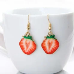 Women's Earrings Fancy Joy Stylish Luxury Earrings Jewelry Burgundy For Party