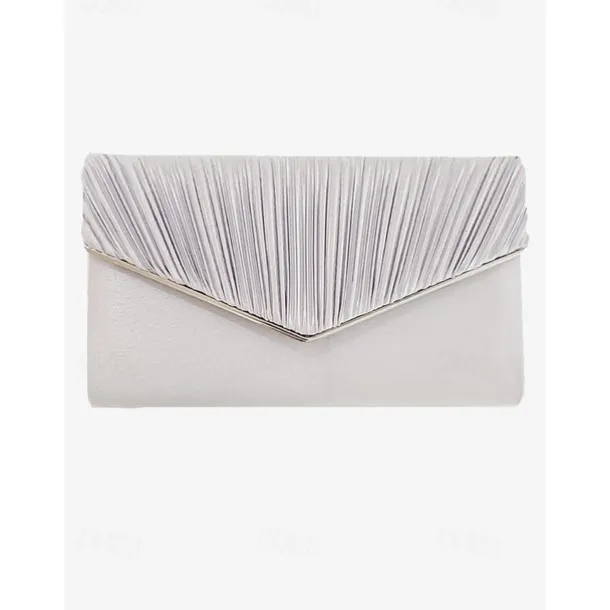 Women's Elegant Beige Clutch Bag with Detachable Chain Strap – Versatile Evening Purse for Weddings, Parties, and Formal Events