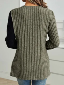 Women's Elegant Lace Tops Eyelet Blouse Stylish Modern Lace Long Sleeve Regular Tops Crew Neck Work Daily Romantic Petite Tops Summer Holiday Wear Black Gray Spring Fall Winter