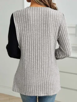 Women's Elegant Lace Tops Eyelet Blouse Stylish Modern Lace Long Sleeve Regular Tops Crew Neck Work Daily Romantic Petite Tops Summer Holiday Wear Black Gray Spring Fall Winter