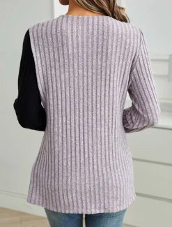 Women's Elegant Lace Tops Eyelet Blouse Stylish Modern Lace Long Sleeve Regular Tops Crew Neck Work Daily Romantic Petite Tops Summer Holiday Wear Black Gray Spring Fall Winter