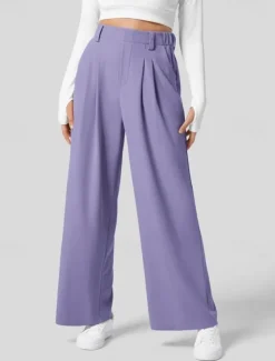 Women's EU / US Size Pants Trousers Casual / Sporty Full Length Natural Comfortable Micro-elastic Wine Amethyst Depression Green Almond Spring, Fall, Winter, Summer