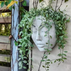 Women's Face Pot Wall Decoration Pot Resin Wall Hanging Flower Pots For Indoor Outdoor Plants Garden Decor