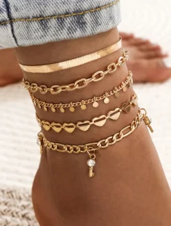 Women's Fashion Outdoor Heart Anklet