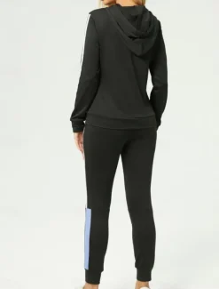 Women's Fashion Streetwear Daily Hoodie Pants Sets Long Sleeve Hooded Geometric Print Casual Daily Pink Red Royal Blue Summer Regular Fit