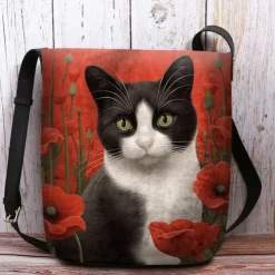 Women's Fashionable Cat Tote Bag - Perfect for Cat Lovers Shopping or Work