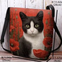 Women's Fashionable Cat Tote Bag - Perfect for Cat Lovers Shopping or Work