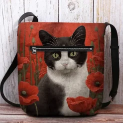Women's Fashionable Cat Tote Bag - Perfect for Cat Lovers Shopping or Work