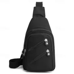 Women's Fashionable Sling Bag with Multiple Zippers and Adjustable Strap - Trendy, Lightweight Crossbody Bag for Casual & Travel Use