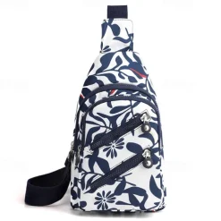 Women's Fashionable Sling Bag with Multiple Zippers and Adjustable Strap - Trendy, Lightweight Crossbody Bag for Casual & Travel Use