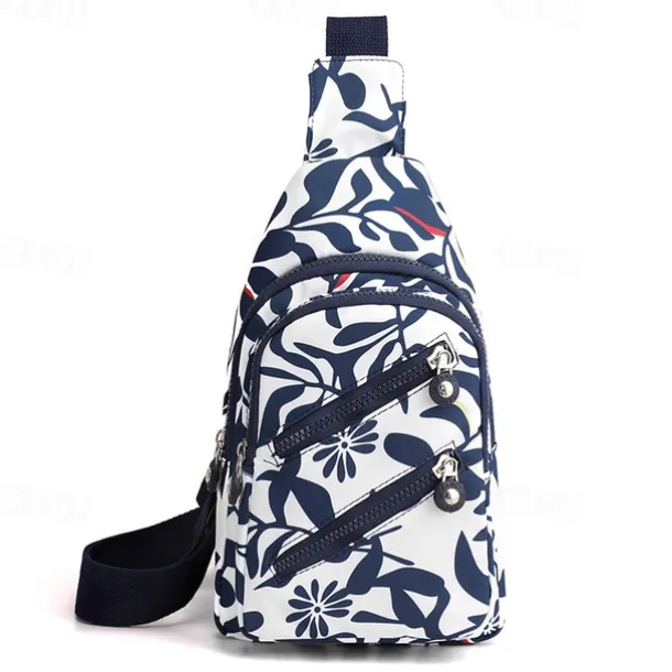 Women's Fashionable Sling Bag with Multiple Zippers and Adjustable Strap - Trendy, Lightweight Crossbody Bag for Casual & Travel Use